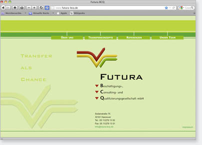 Internetauftritt Futura